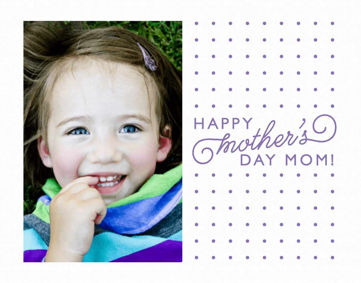 Dotty Mother's Day Photo Card