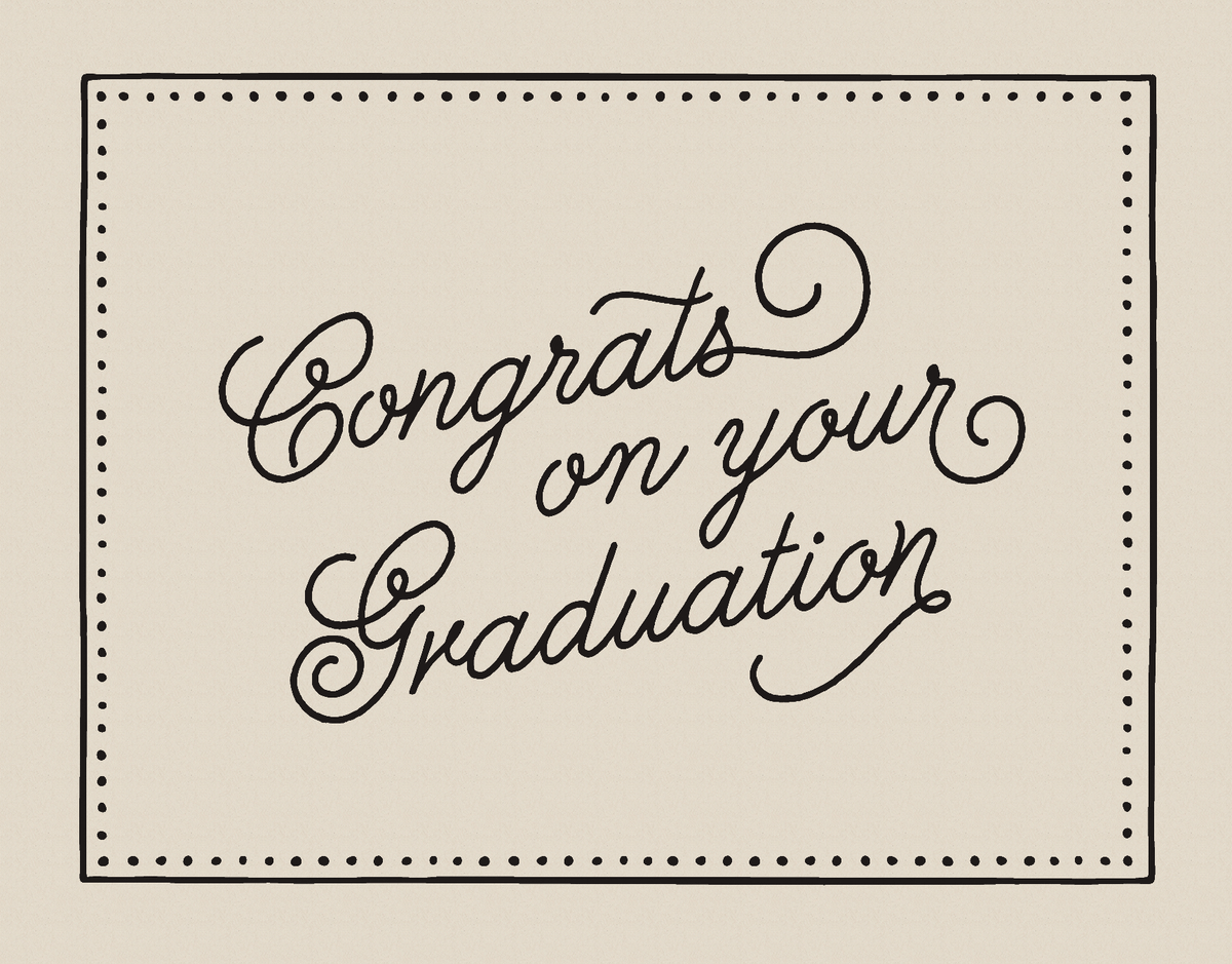 Bordered Graduation Congrats Card
