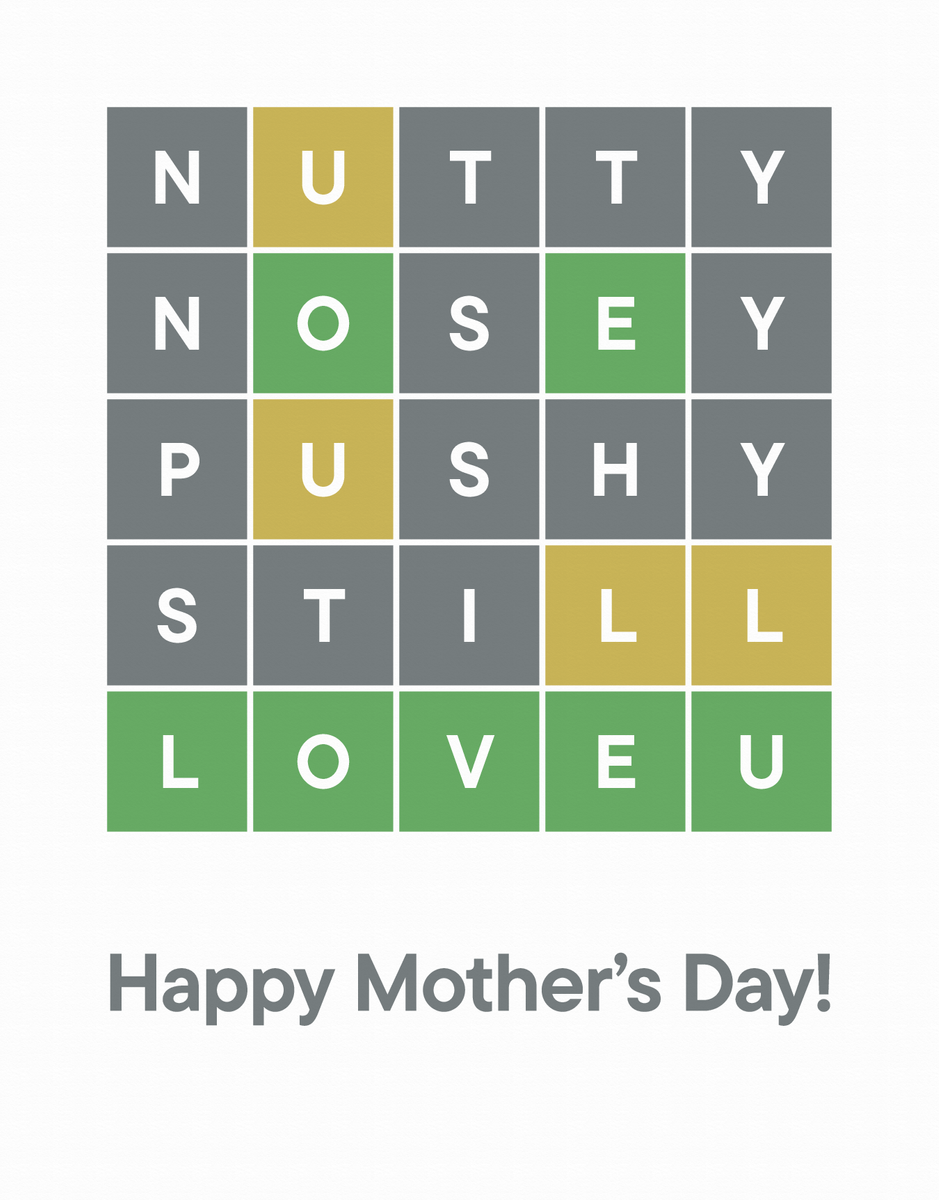 Wordle Mother's Day Saucy