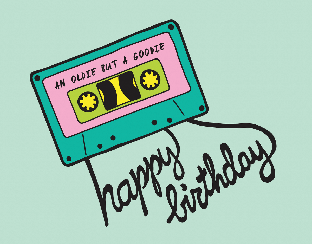 Goodie Cassette Birthday Card