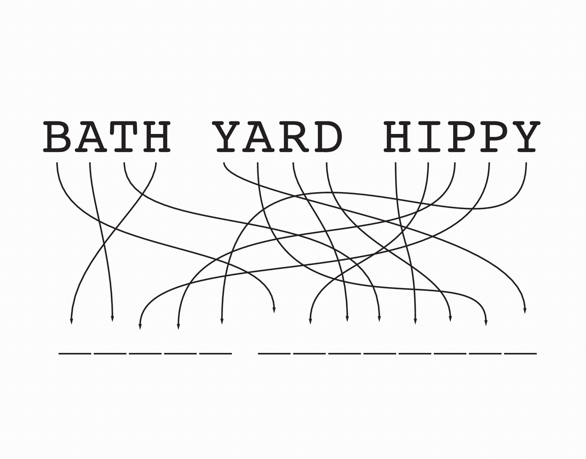 Bath Yard Hippy Card