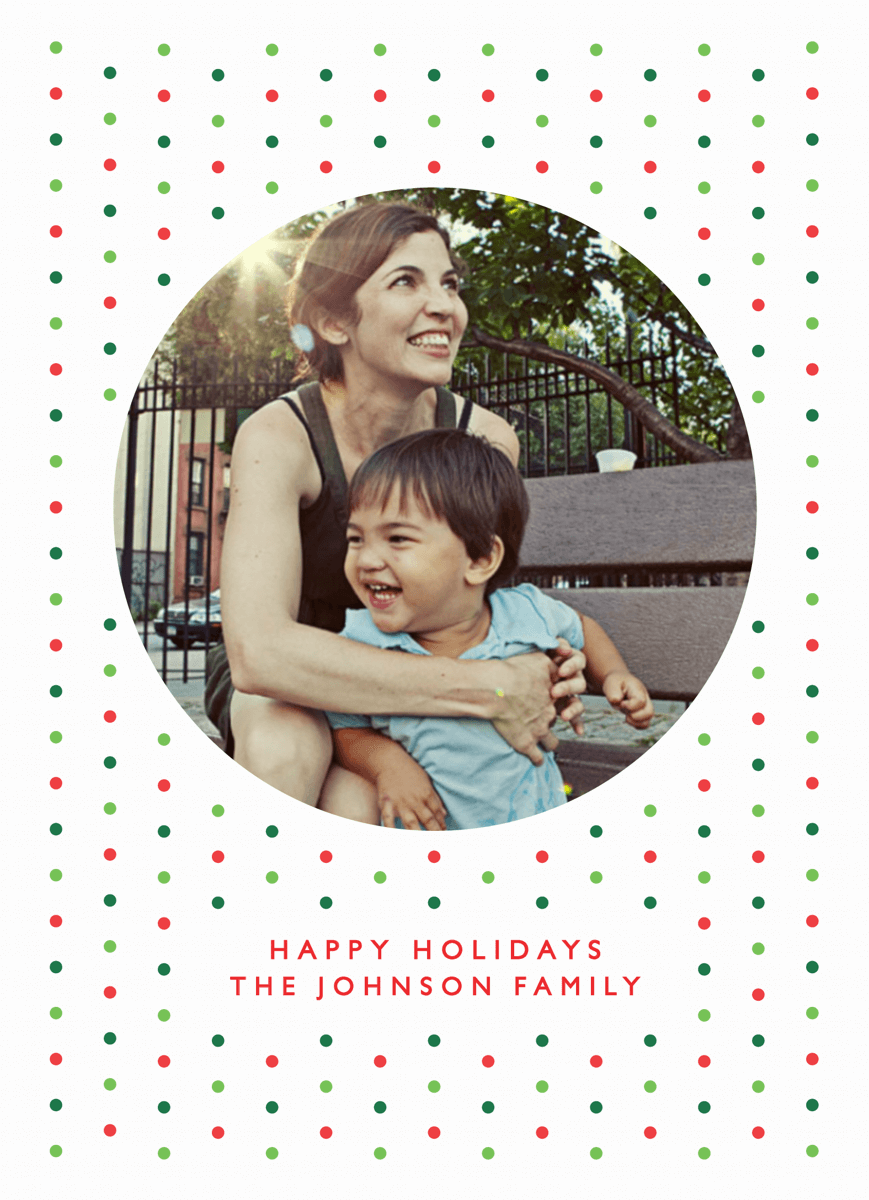 Festive Polka Dots Holiday Card