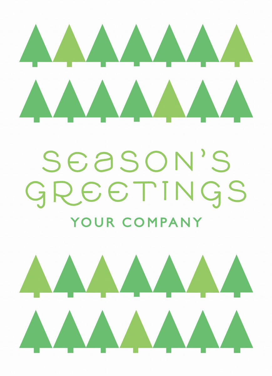 Little Trees Holiday Card for Businesses