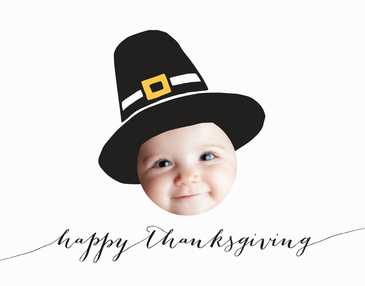 Thanksgiving Pilgrim Photo Card