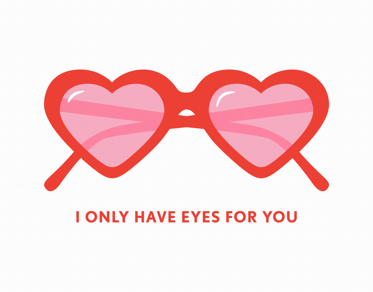 Lolita Glasses Valentine Card