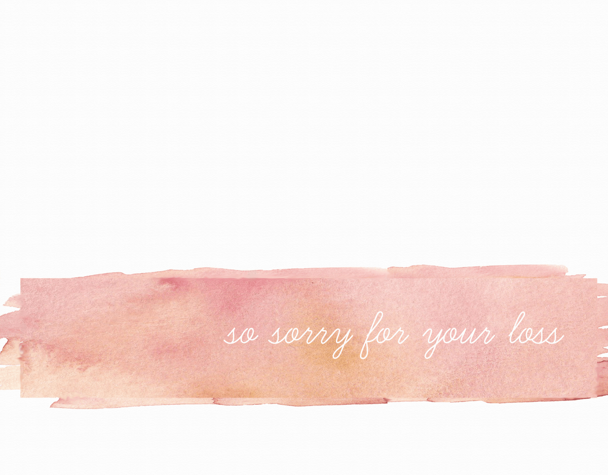 Watercolor Stroke Sympathy Card
