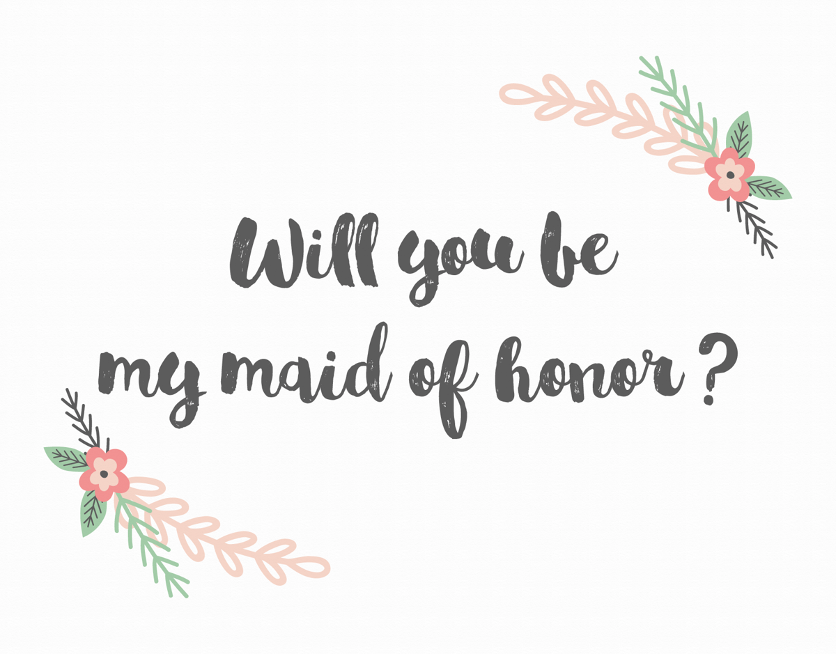 Blush Flower Will You be My Maid of Honor Card