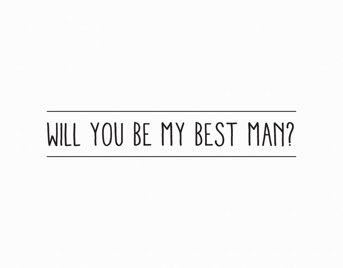Simple Will You Be My Best Man Card
