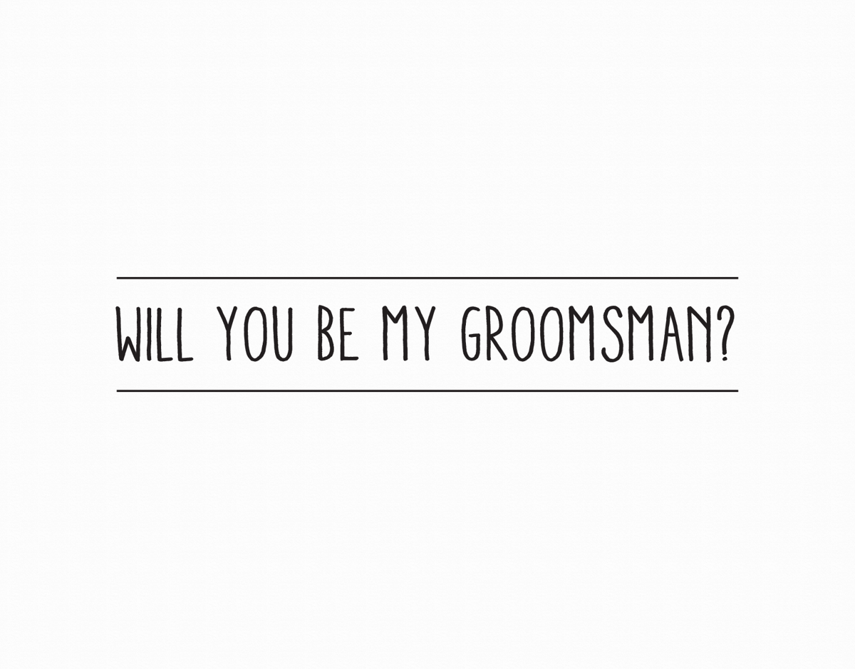 Simple Will You Be My Groomsman Card