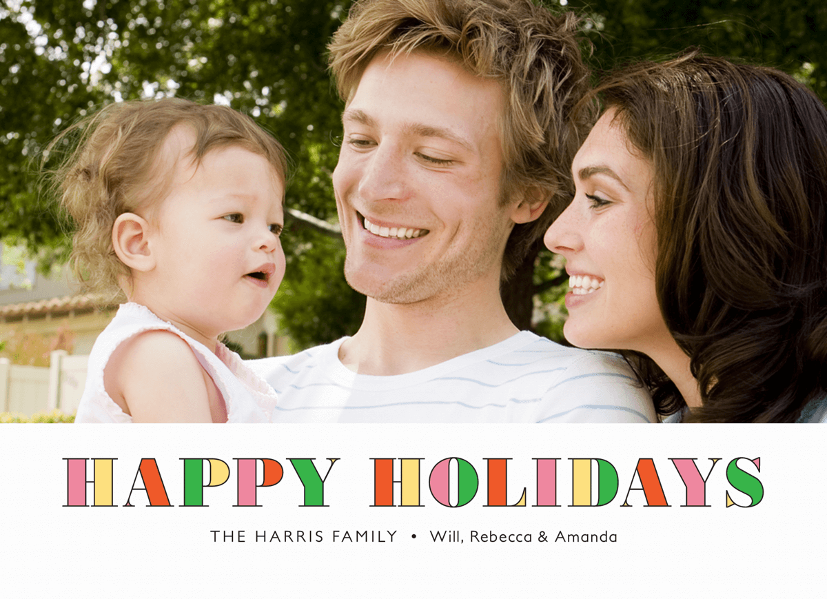Colorful Happy Holidays Card