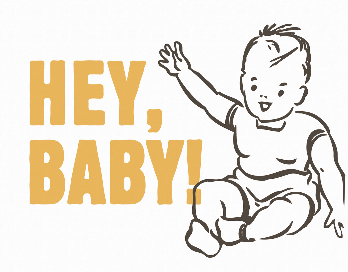 Typography Baby Card