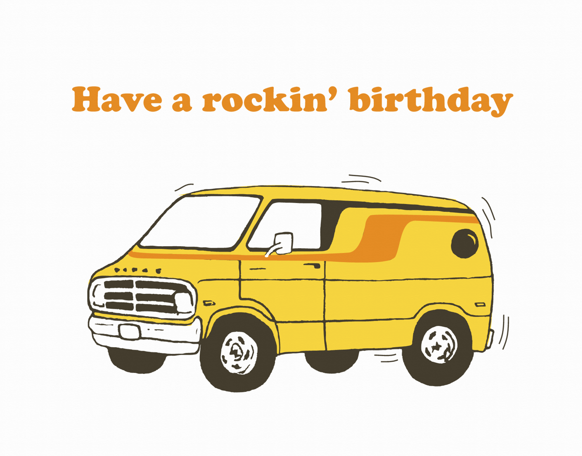 Retro Van Birthday Card