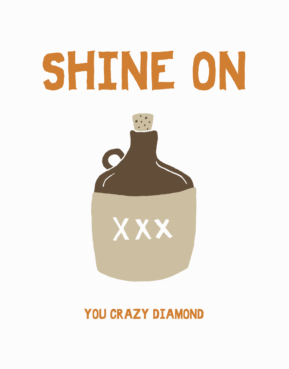 Shine On Moonshine Greeting Card