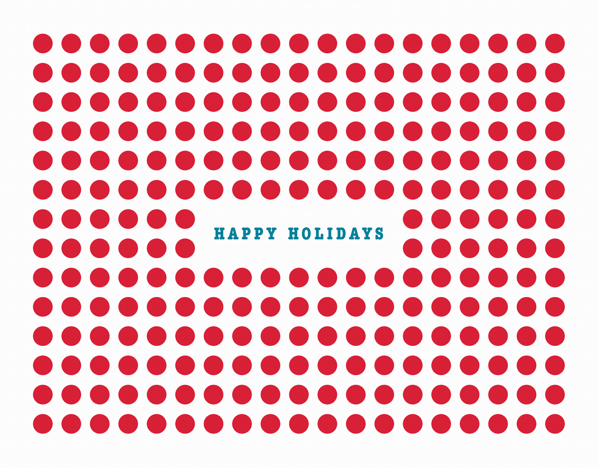 Red Circles Holiday Card