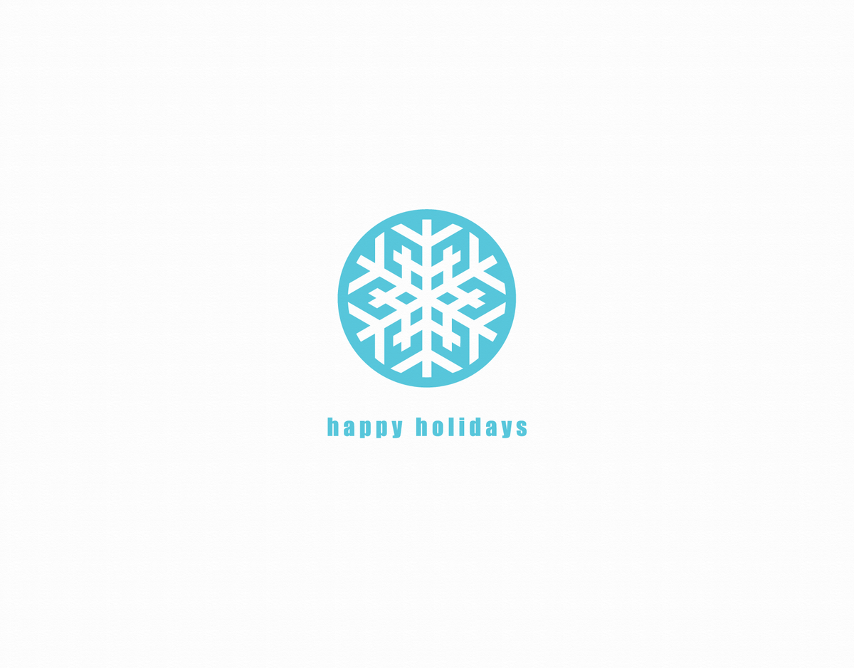 Simple Graphic Snowflake Holiday Card