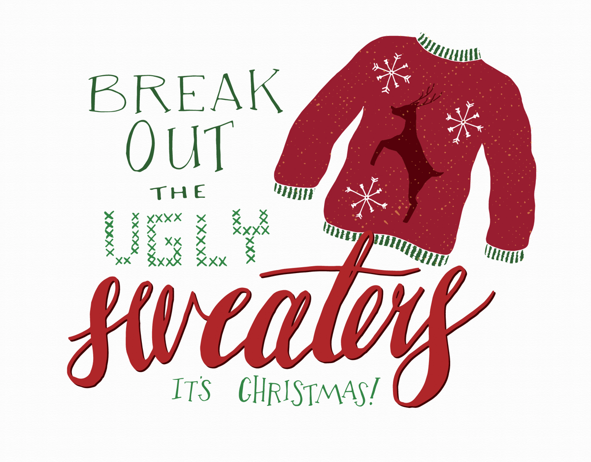 Funny Ugly Sweater Christmas Card