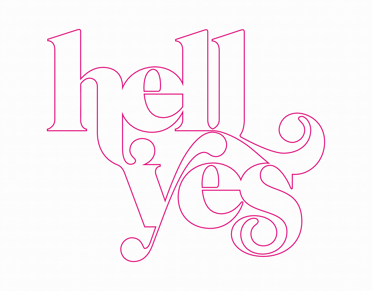 Retro Typographic Hell Yes Card