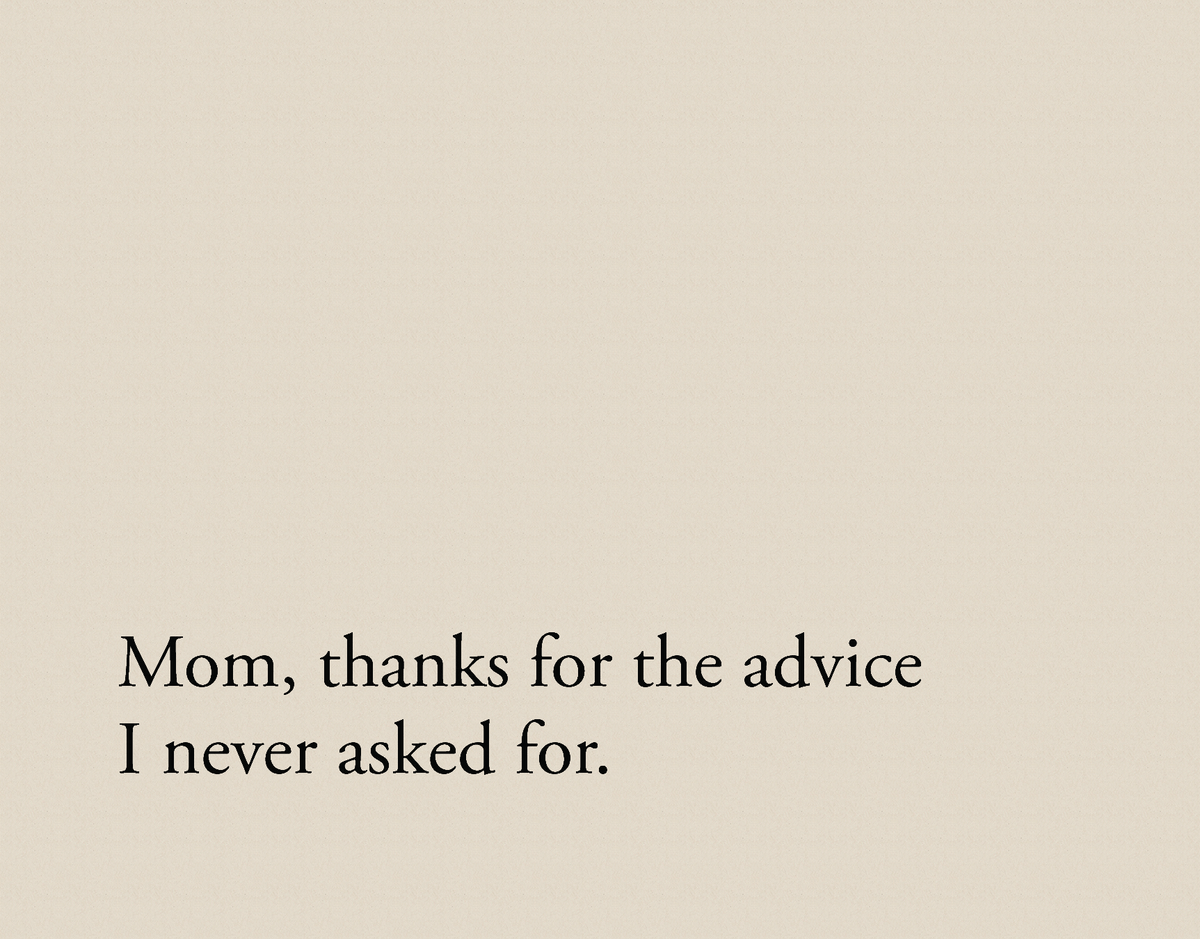 Simple Sarcastic Mother's Day Card