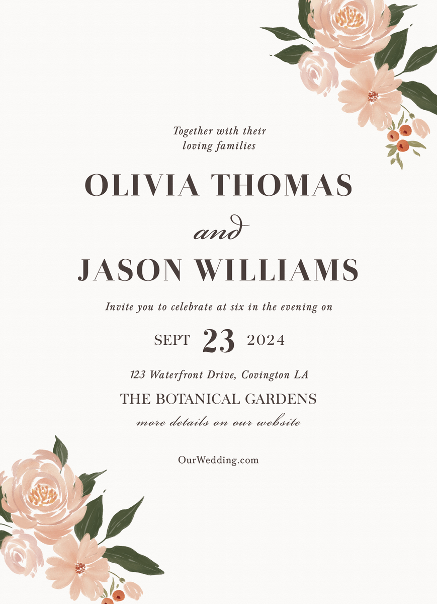 Pink Blooms Invite