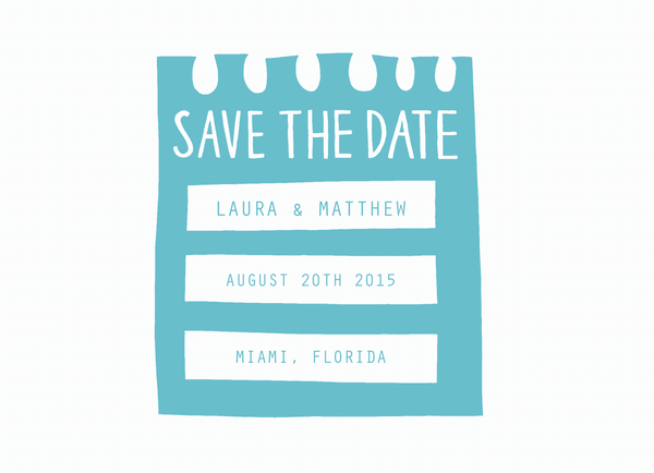 Trendy Hand Drawn Save The Date
