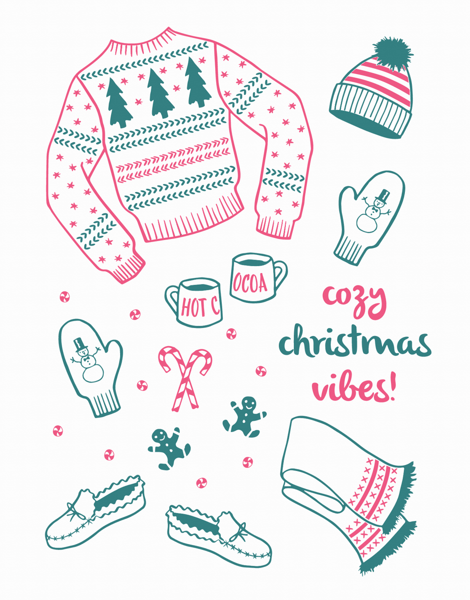 Warm and cozy Christmas Card