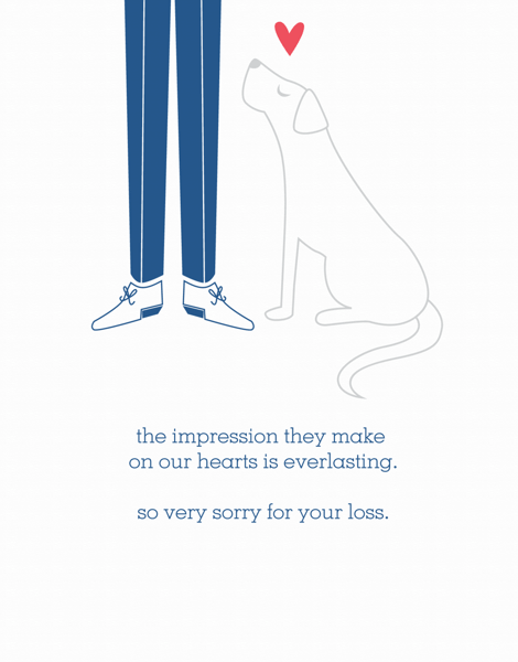 charming Dog Sympathy Card