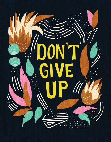 Earthy Don't Give Up Card