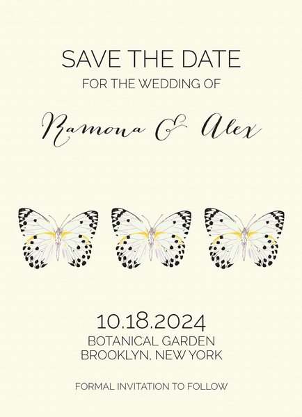Butterfly Save The Date