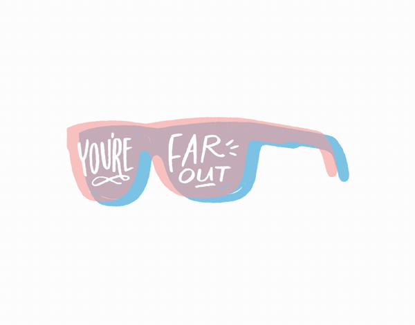 Painted Sunglasses Friend Card
