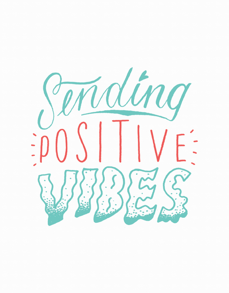 Sending Positive Vibes Good Luck Card