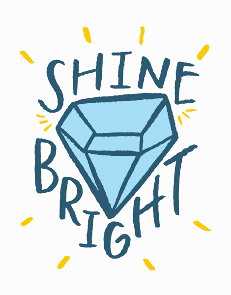 Stylish Shine Bright Congrats Card