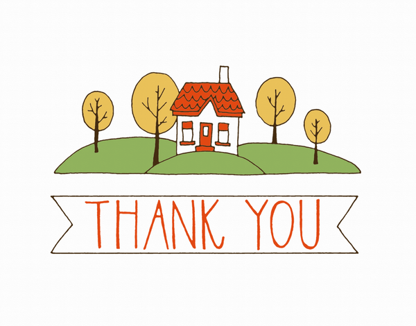 House on Hill Thank You Card