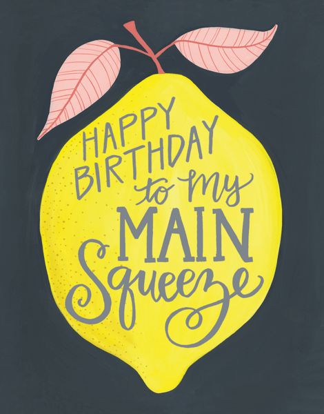 Lemon Squeeze Birthday Card