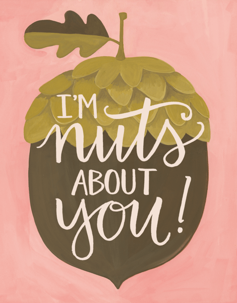 Nuts About You Valentine's Card