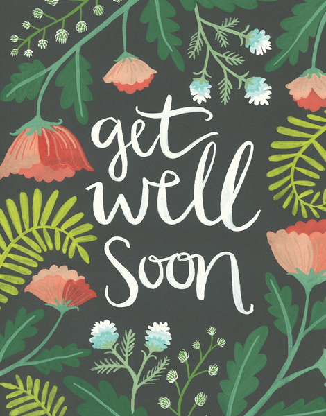 Painted Jungle Get Well Soon Card