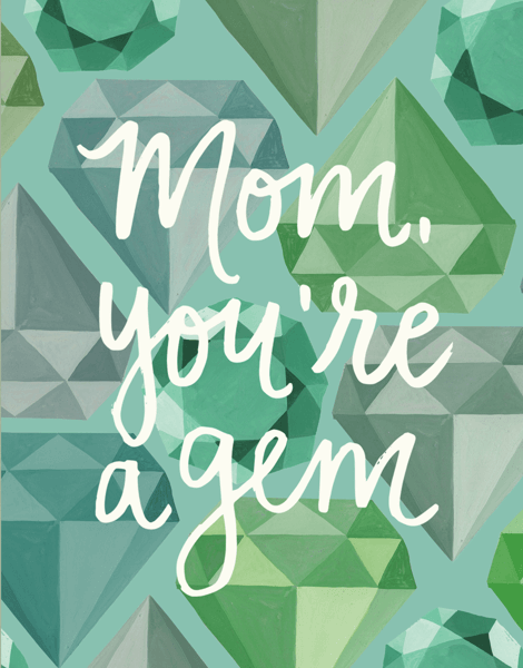 Trendy Gem Mothers Day Card
