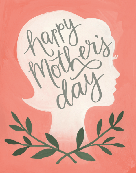 Silhoutte Mothers Day Card