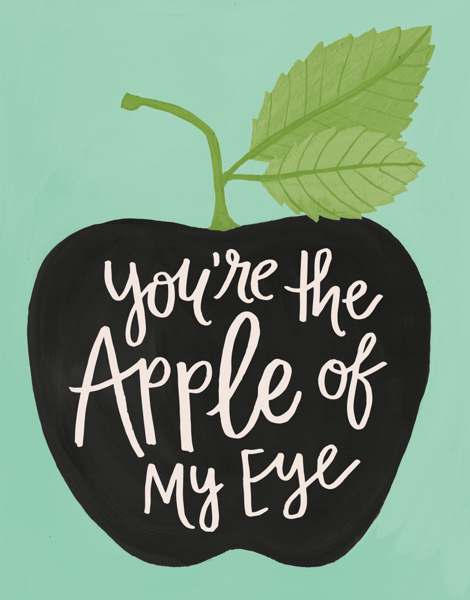 Flourish Apple of My Eye Love Card