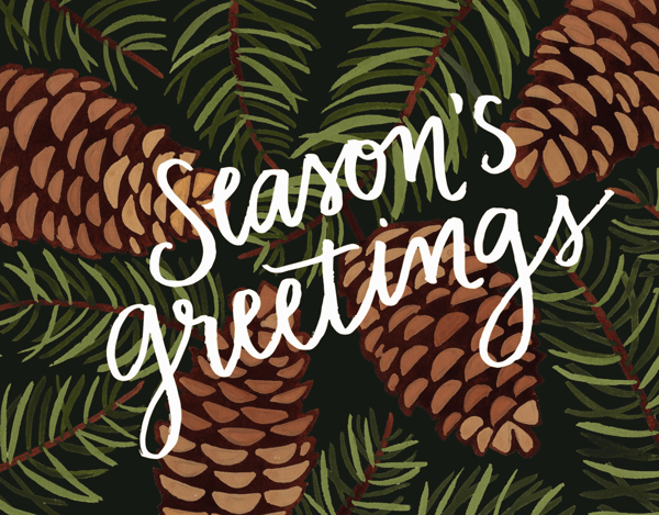 Pinecone Season's Greetings