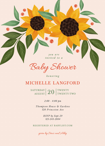 Sunflower Baby Shower