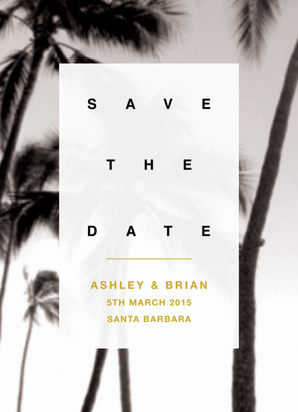 Tropical Palm Save The Date