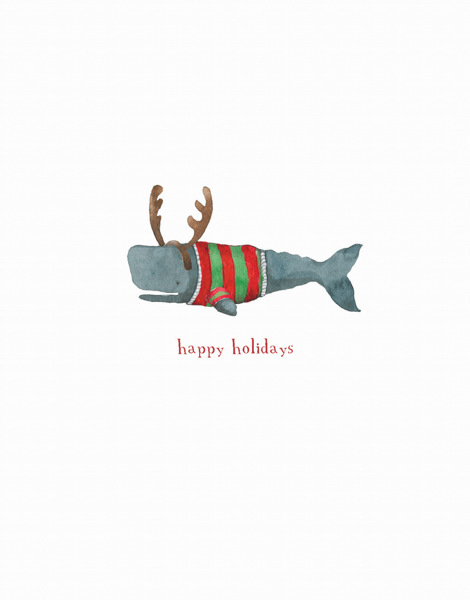 minimalistic funny happy holidays greeting card