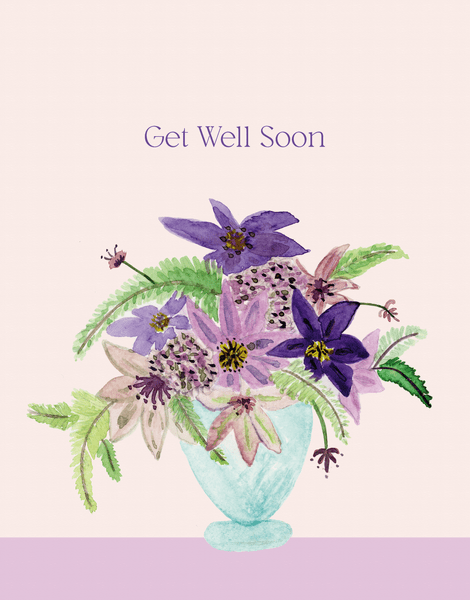 Get Well Violet Vase