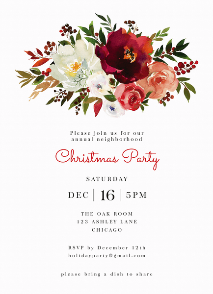 Christmas Floral Party