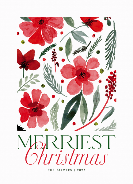 Red Floral Christmas
