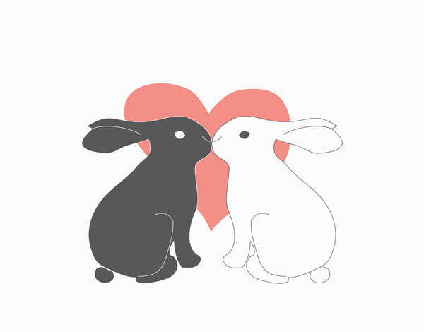 Adorable Love Bunnies Love Card
