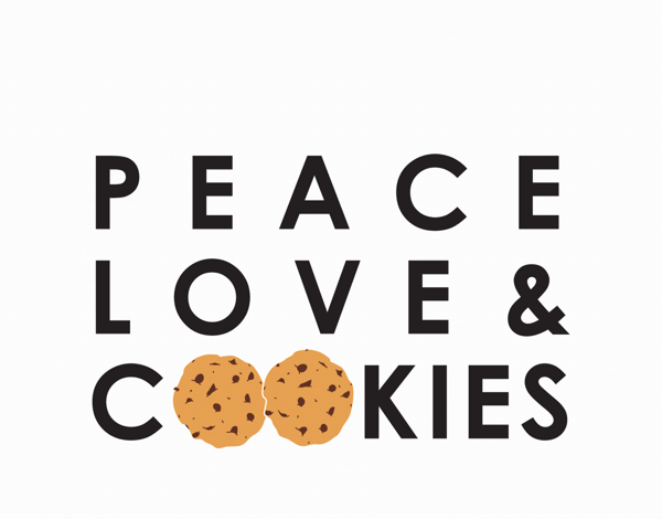 Peace Love & Cookies Friend Card