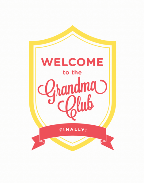 Script Welcome to the Grandma Club Card