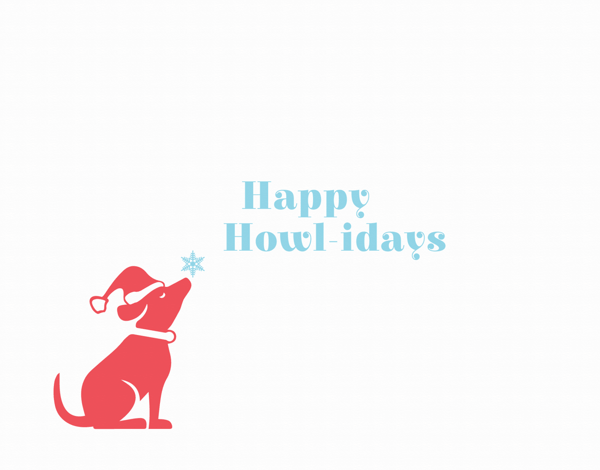 Cute Dog Happy Holidays Card