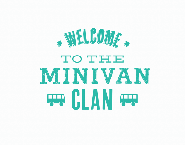 Welcome to the Minivan Clan Congrats Card